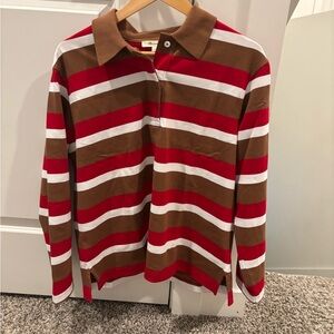 NWOT Madewell Rugby Shirt in Pecan Shell